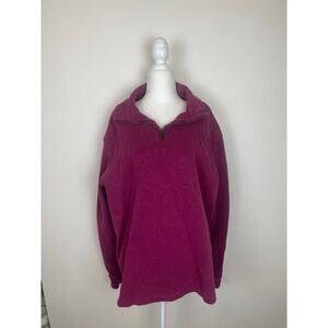 Polo Ralph Lauren Quarter Zip MidWeight Sweater 100% Cotton Dark Pink Men’s XXL